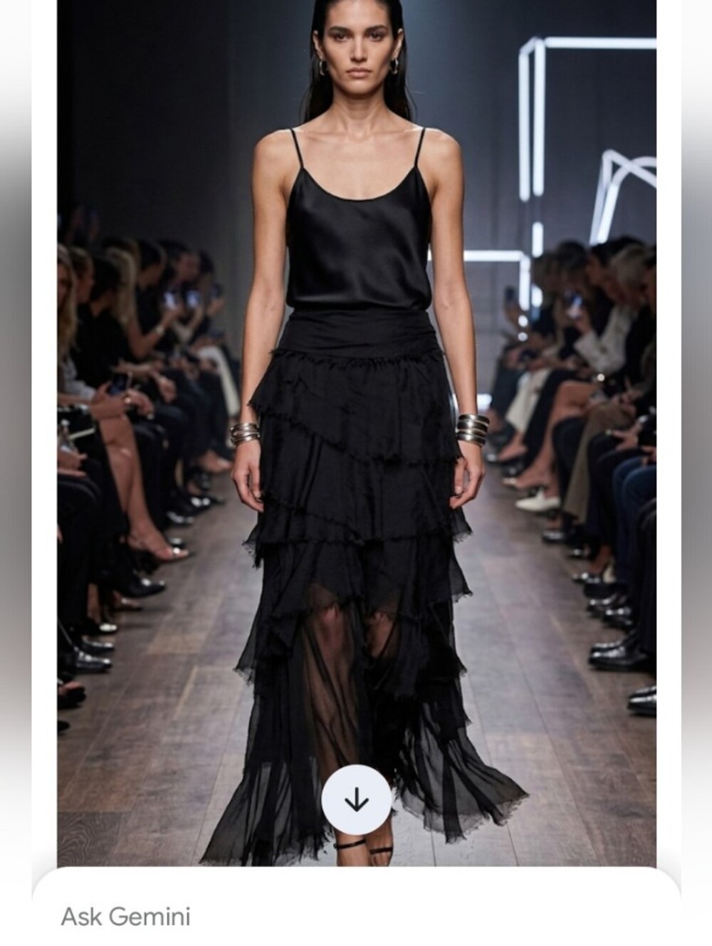 Black Tiered Maxi Skirt
